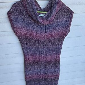 Maurices Pink and Purple Gradient Cowl Neck Sweater Tunic
